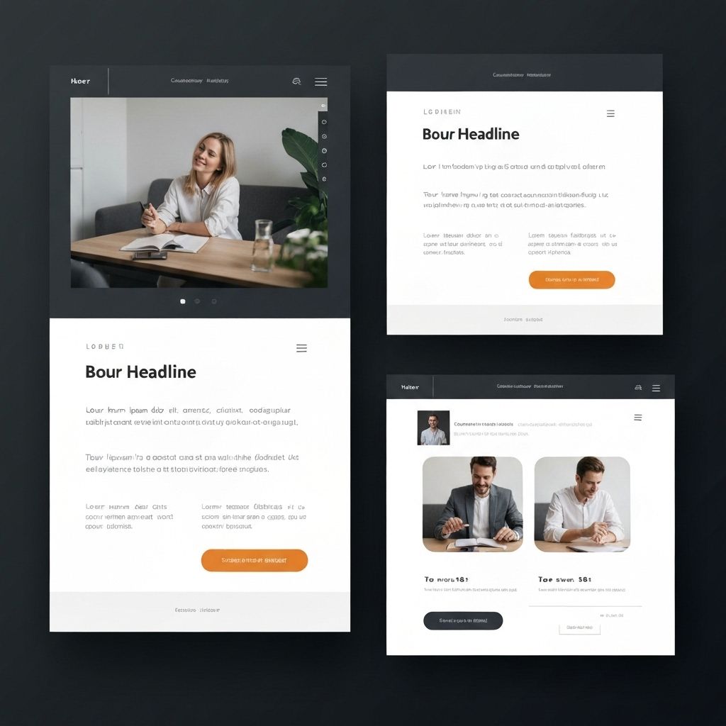 Business website landing page